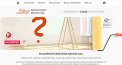 Desktop Screenshot of malerbetrieb-sieg.de